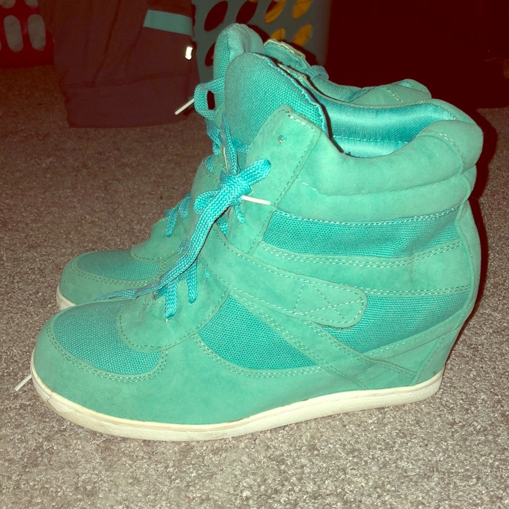 Mint Sneaker Wedges